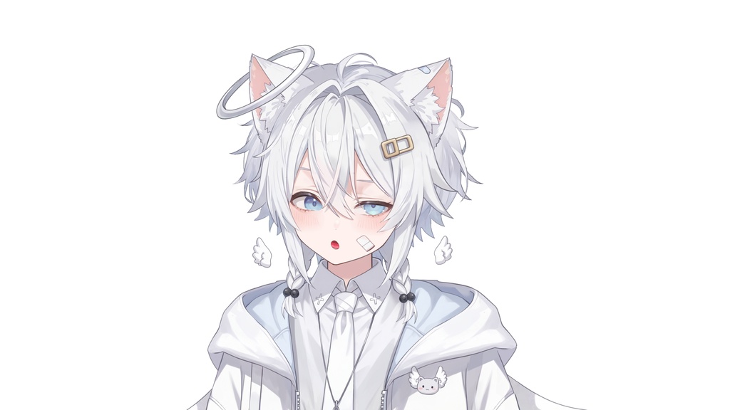 【live2d汎用モデル】天使・白髪・正太・多表情対応・VTS対応 | Angel, White Hair, Shota | Multi-expression | VTS Compatible