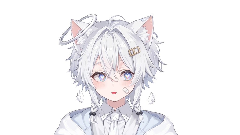 【live2d汎用モデル】天使・白髪・正太・多表情対応・VTS対応 | Angel, White Hair, Shota | Multi-expression | VTS Compatible