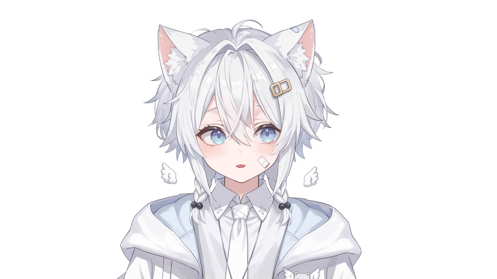 【live2d汎用モデル】天使・白髪・正太・多表情対応・VTS対応 | Angel, White Hair, Shota | Multi-expression | VTS Compatible