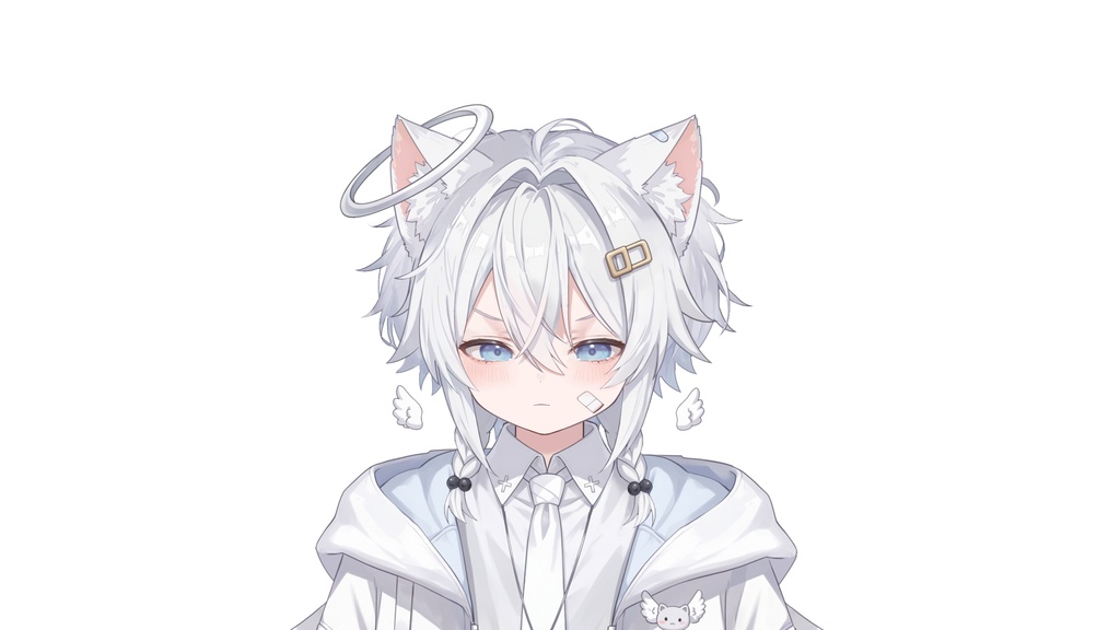 【live2d汎用モデル】天使・白髪・正太・多表情対応・VTS対応 | Angel, White Hair, Shota | Multi-expression | VTS Compatible