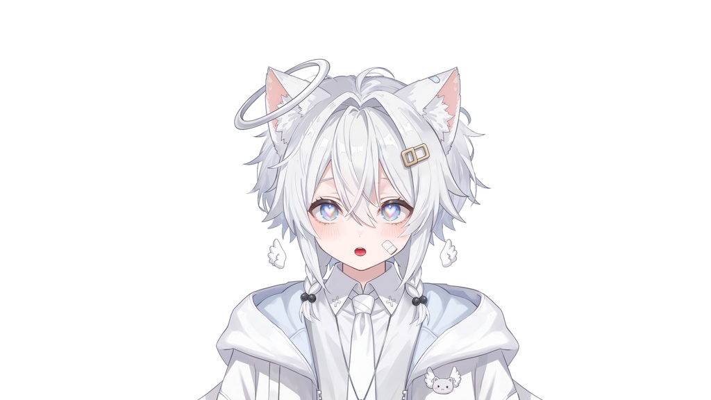 【live2d汎用モデル】天使・白髪・正太・多表情対応・VTS対応 | Angel, White Hair, Shota | Multi-expression | VTS Compatible