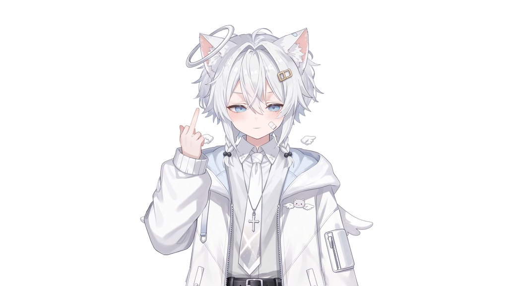 【live2d汎用モデル】天使・白髪・正太・多表情対応・VTS対応 | Angel, White Hair, Shota | Multi-expression | VTS Compatible