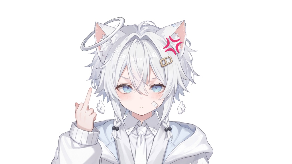 【live2d汎用モデル】天使・白髪・正太・多表情対応・VTS対応 | Angel, White Hair, Shota | Multi-expression | VTS Compatible