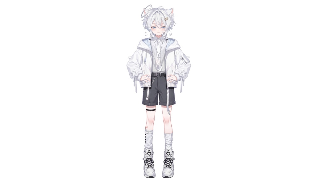【live2d汎用モデル】天使・白髪・正太・多表情対応・VTS対応 | Angel, White Hair, Shota | Multi-expression | VTS Compatible