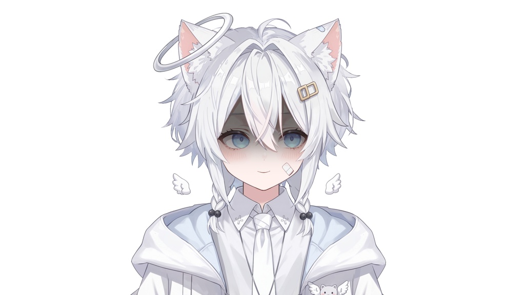 【live2d汎用モデル】天使・白髪・正太・多表情対応・VTS対応 | Angel, White Hair, Shota | Multi-expression | VTS Compatible