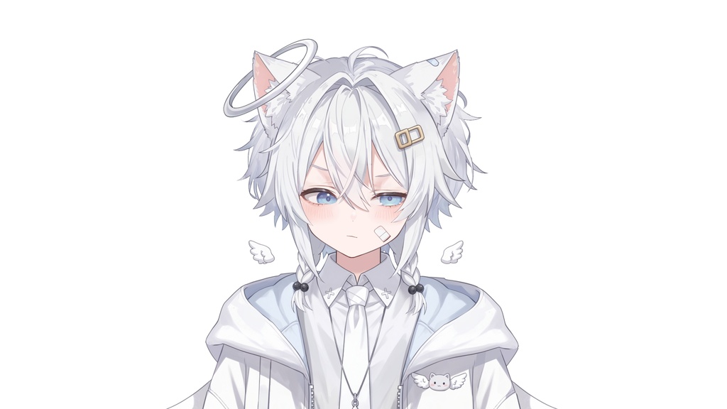 【live2d汎用モデル】天使・白髪・正太・多表情対応・VTS対応 | Angel, White Hair, Shota | Multi-expression | VTS Compatible