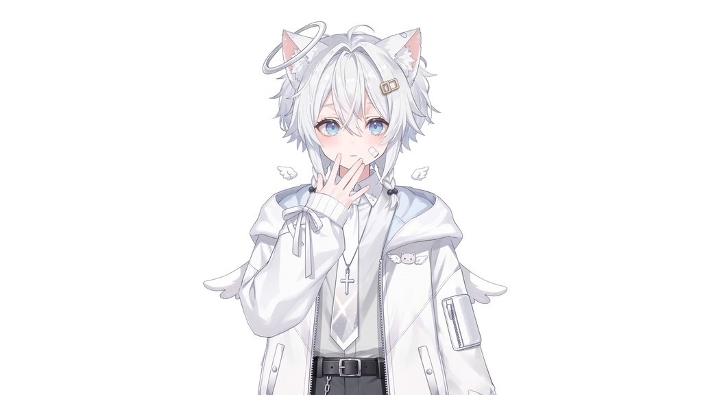【live2d汎用モデル】天使・白髪・正太・多表情対応・VTS対応 | Angel, White Hair, Shota | Multi-expression | VTS Compatible