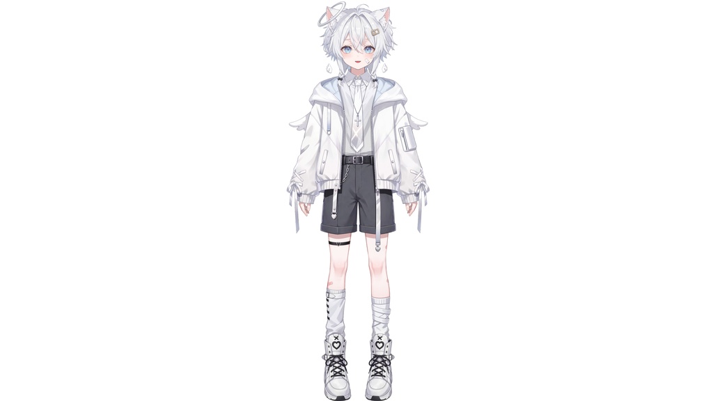 【live2d汎用モデル】天使・白髪・正太・多表情対応・VTS対応 | Angel, White Hair, Shota | Multi-expression | VTS Compatible