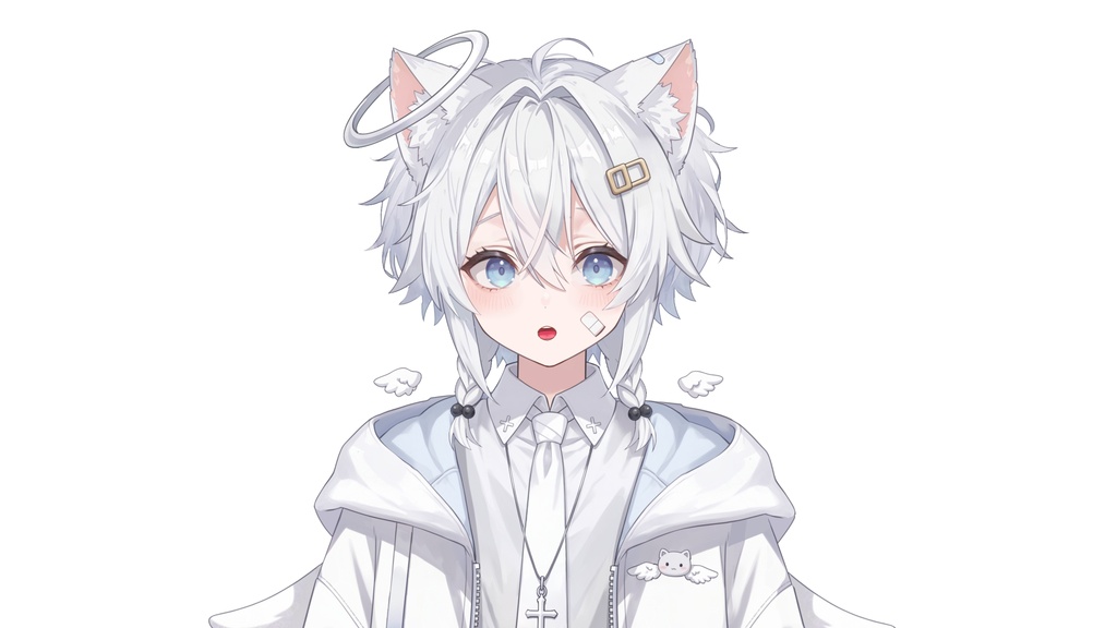 【live2d汎用モデル】天使・白髪・正太・多表情対応・VTS対応 | Angel, White Hair, Shota | Multi-expression | VTS Compatible