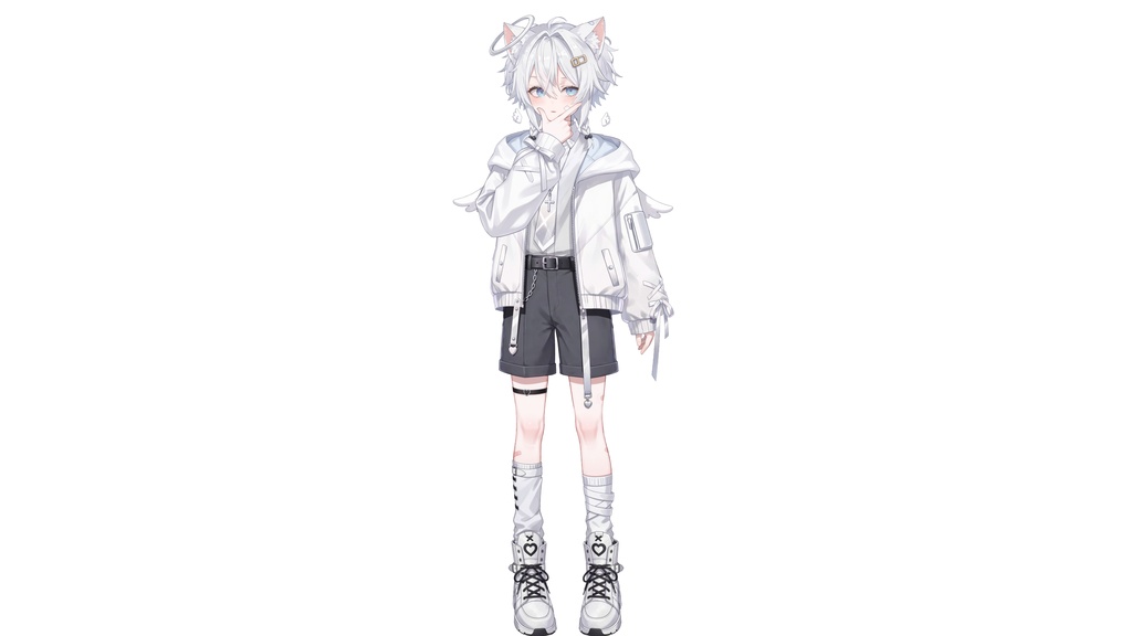 【live2d汎用モデル】天使・白髪・正太・多表情対応・VTS対応 | Angel, White Hair, Shota | Multi-expression | VTS Compatible