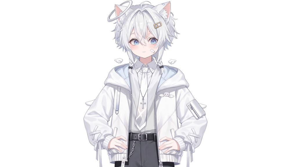 【live2d汎用モデル】天使・白髪・正太・多表情対応・VTS対応 | Angel, White Hair, Shota | Multi-expression | VTS Compatible