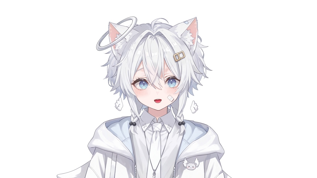 【live2d汎用モデル】天使・白髪・正太・多表情対応・VTS対応 | Angel, White Hair, Shota | Multi-expression | VTS Compatible