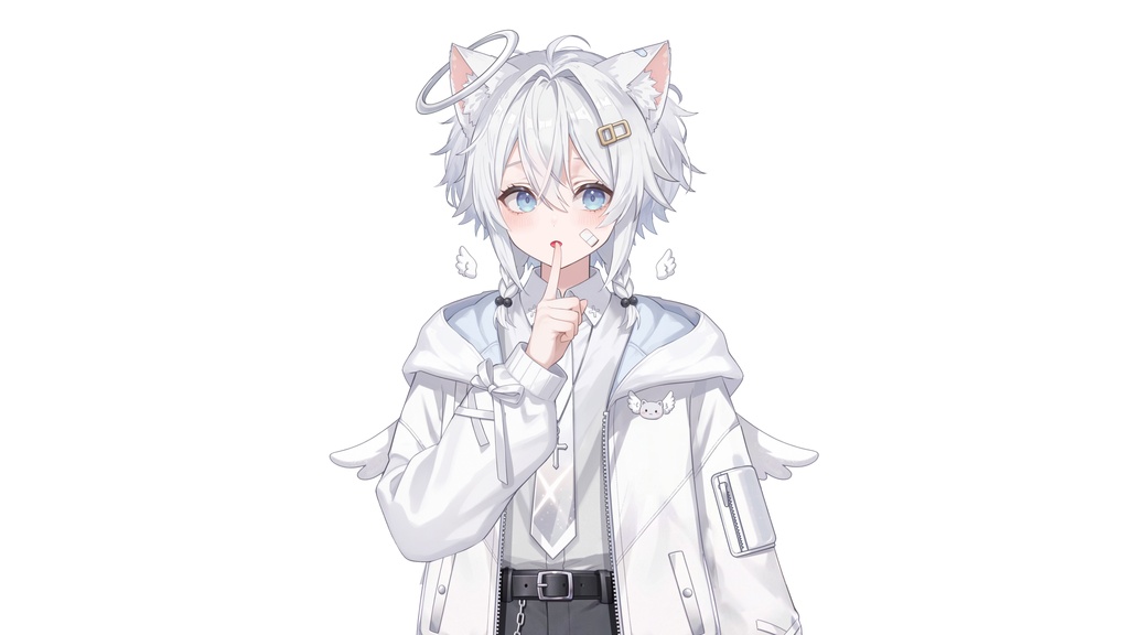 【live2d汎用モデル】天使・白髪・正太・多表情対応・VTS対応 | Angel, White Hair, Shota | Multi-expression | VTS Compatible