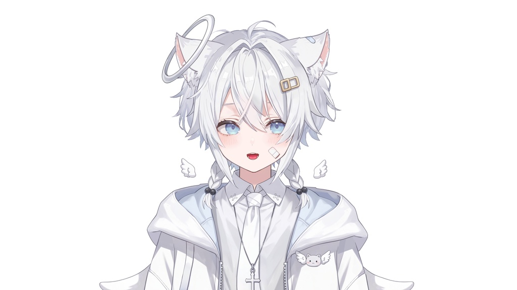 【live2d汎用モデル】天使・白髪・正太・多表情対応・VTS対応 | Angel, White Hair, Shota | Multi-expression | VTS Compatible