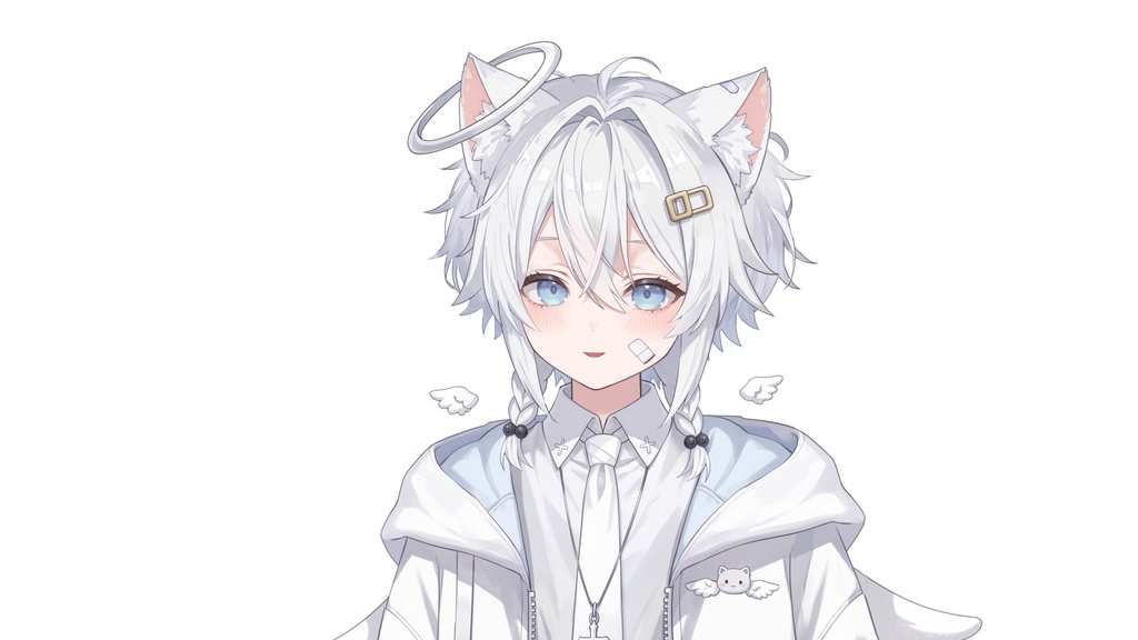 【live2d汎用モデル】天使・白髪・正太・多表情対応・VTS対応 | Angel, White Hair, Shota | Multi-expression | VTS Compatible