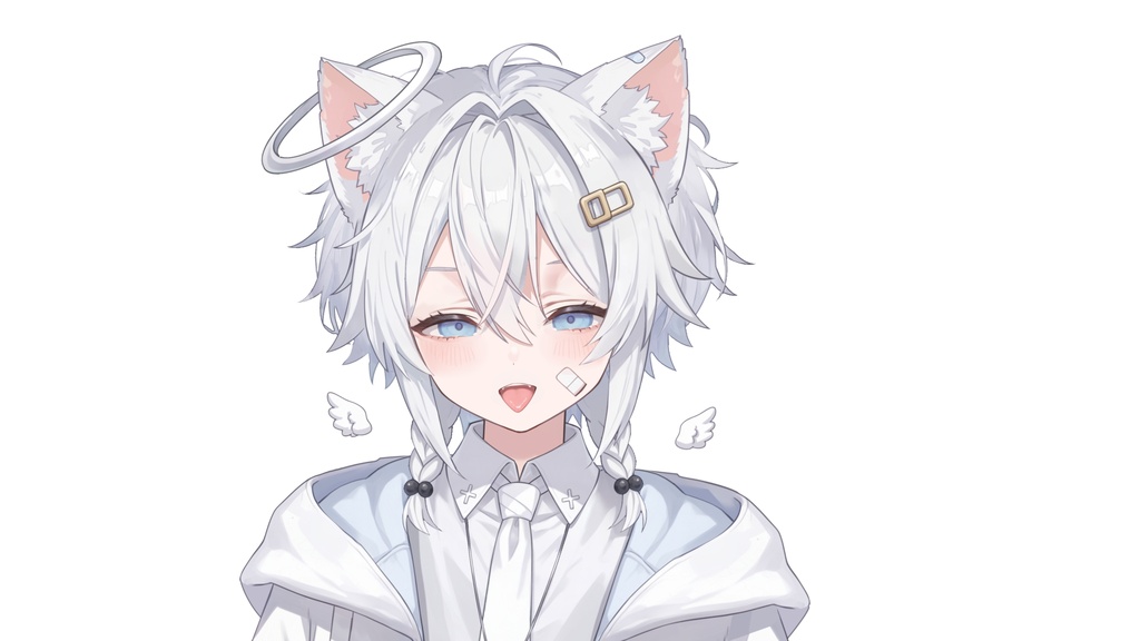 【live2d汎用モデル】天使・白髪・正太・多表情対応・VTS対応 | Angel, White Hair, Shota | Multi-expression | VTS Compatible