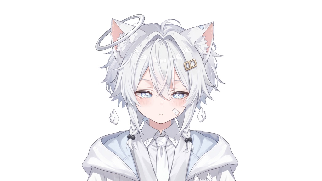 【live2d汎用モデル】天使・白髪・正太・多表情対応・VTS対応 | Angel, White Hair, Shota | Multi-expression | VTS Compatible
