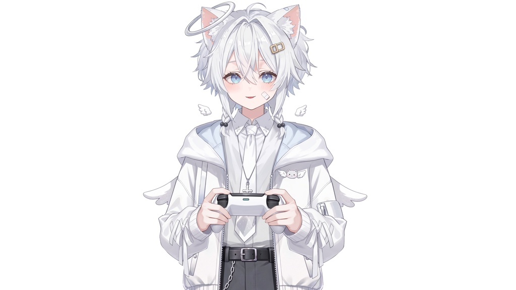 【live2d汎用モデル】天使・白髪・正太・多表情対応・VTS対応 | Angel, White Hair, Shota | Multi-expression | VTS Compatible