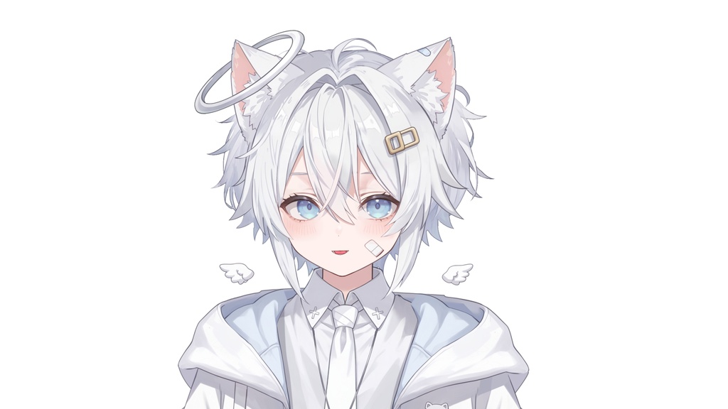 【live2d汎用モデル】天使・白髪・正太・多表情対応・VTS対応 | Angel, White Hair, Shota | Multi-expression | VTS Compatible