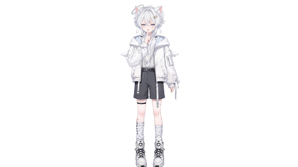 【live2d汎用モデル】天使・白髪・正太・多表情対応・VTS対応 | Angel, White Hair, Shota | Multi-expression | VTS Compatible