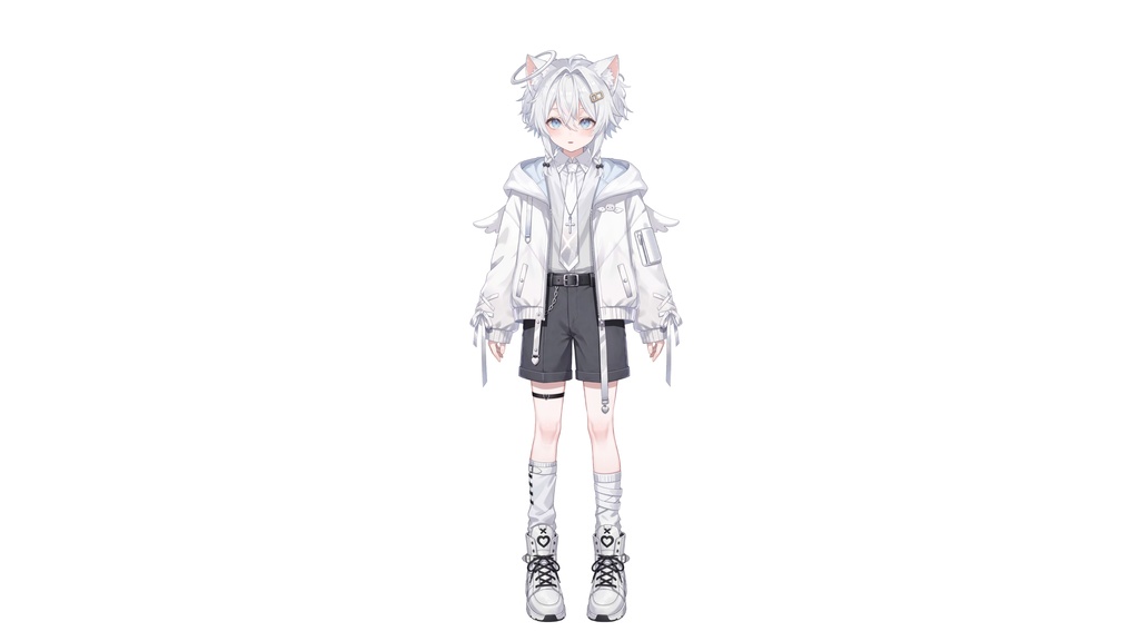 【live2d汎用モデル】天使・白髪・正太・多表情対応・VTS対応 | Angel, White Hair, Shota | Multi-expression | VTS Compatible