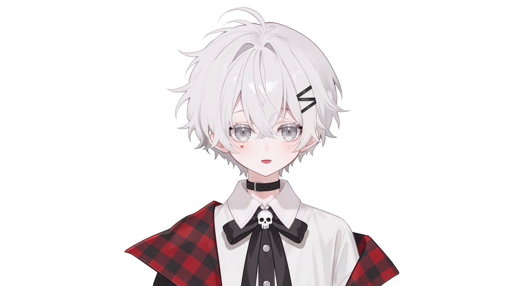 【live2d汎用モデル】白髪・正太・ボウ・可愛い・多表情対応・VTS対応 | White Hair, Shota, Bow, Cute | Multi-expression | VTS Compatible