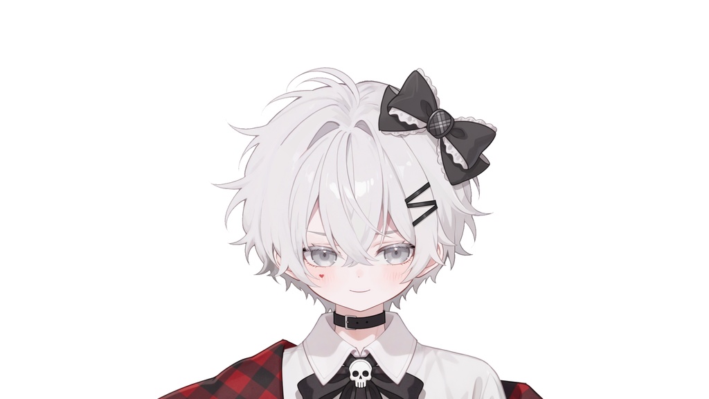 【live2d汎用モデル】白髪・正太・ボウ・可愛い・多表情対応・VTS対応 | White Hair, Shota, Bow, Cute | Multi-expression | VTS Compatible