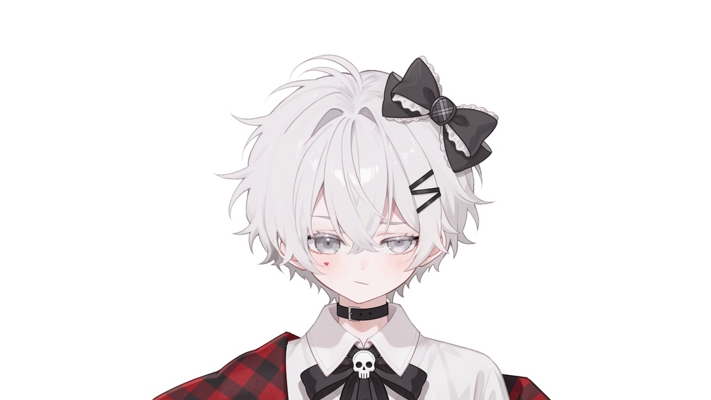 【live2d汎用モデル】白髪・正太・ボウ・可愛い・多表情対応・VTS対応 | White Hair, Shota, Bow, Cute | Multi-expression | VTS Compatible