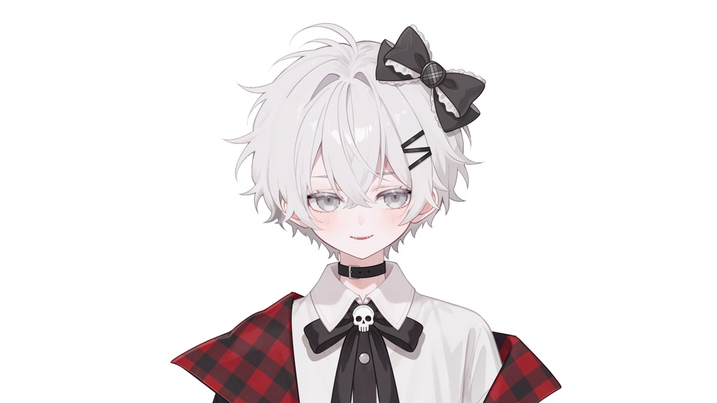 【live2d汎用モデル】白髪・正太・ボウ・可愛い・多表情対応・VTS対応 | White Hair, Shota, Bow, Cute | Multi-expression | VTS Compatible