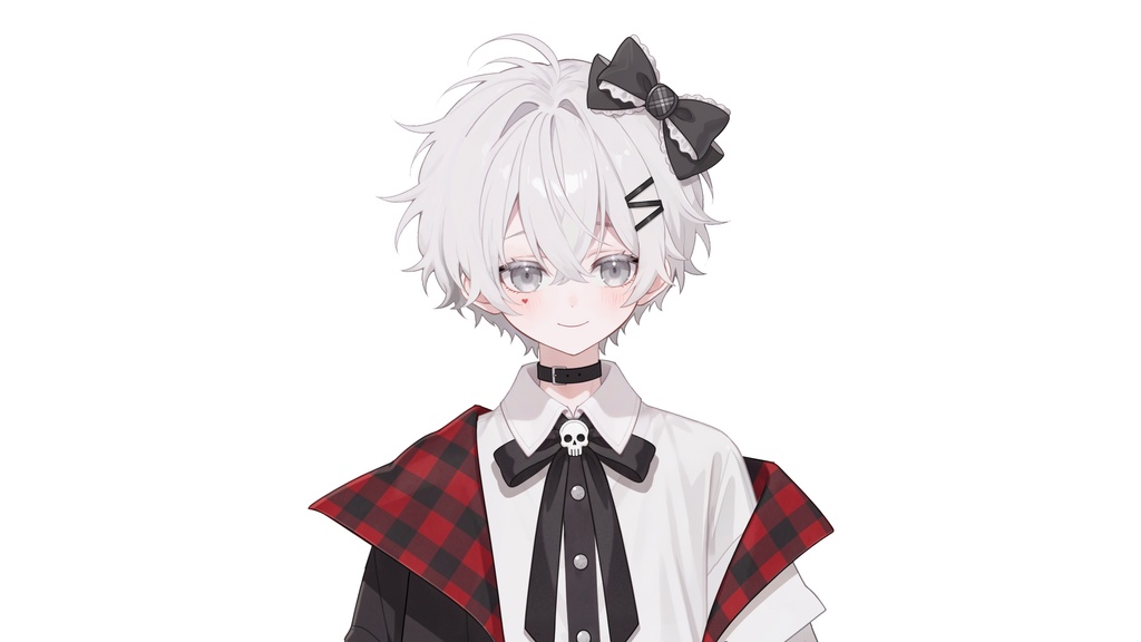 【live2d汎用モデル】白髪・正太・ボウ・可愛い・多表情対応・VTS対応 | White Hair, Shota, Bow, Cute | Multi-expression | VTS Compatible
