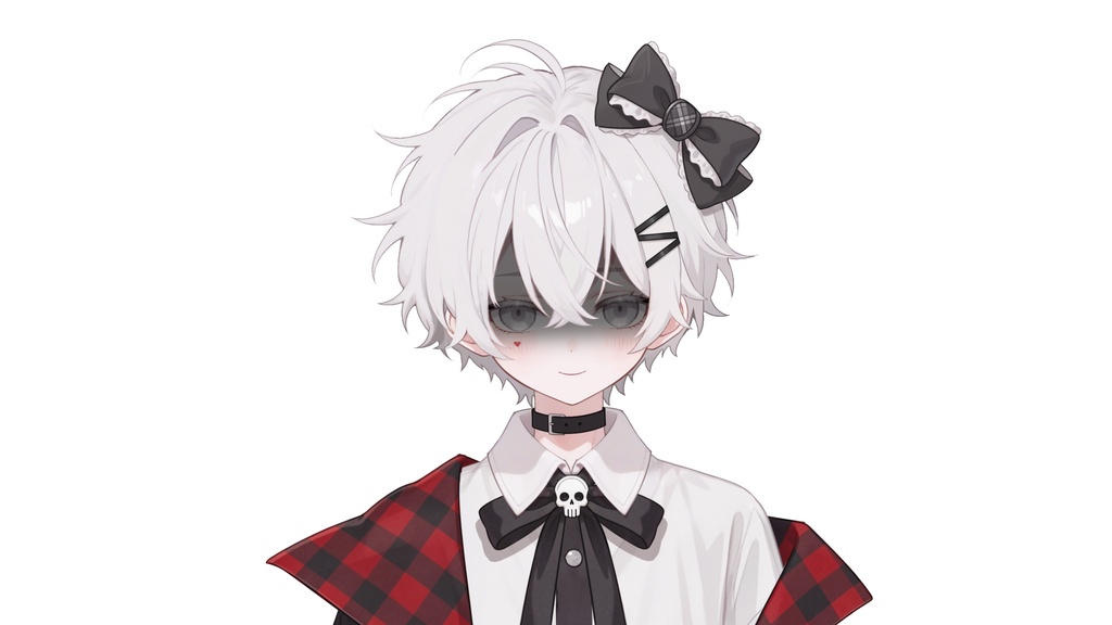 【live2d汎用モデル】白髪・正太・ボウ・可愛い・多表情対応・VTS対応 | White Hair, Shota, Bow, Cute | Multi-expression | VTS Compatible