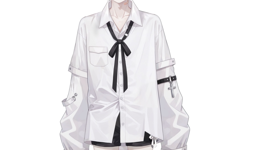 【Live2D汎用モデル】白髪地雷猫男・多表情対応・VTube Studio対応 | White-haired地雷Cat Boy VTuber Model