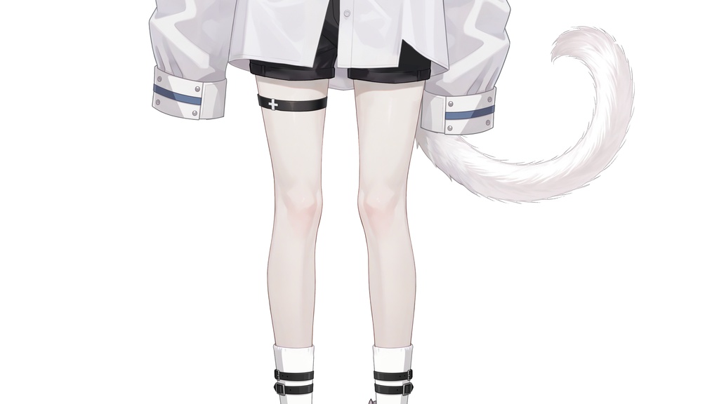 【Live2D汎用モデル】白髪地雷猫男・多表情対応・VTube Studio対応 | White-haired地雷Cat Boy VTuber Model