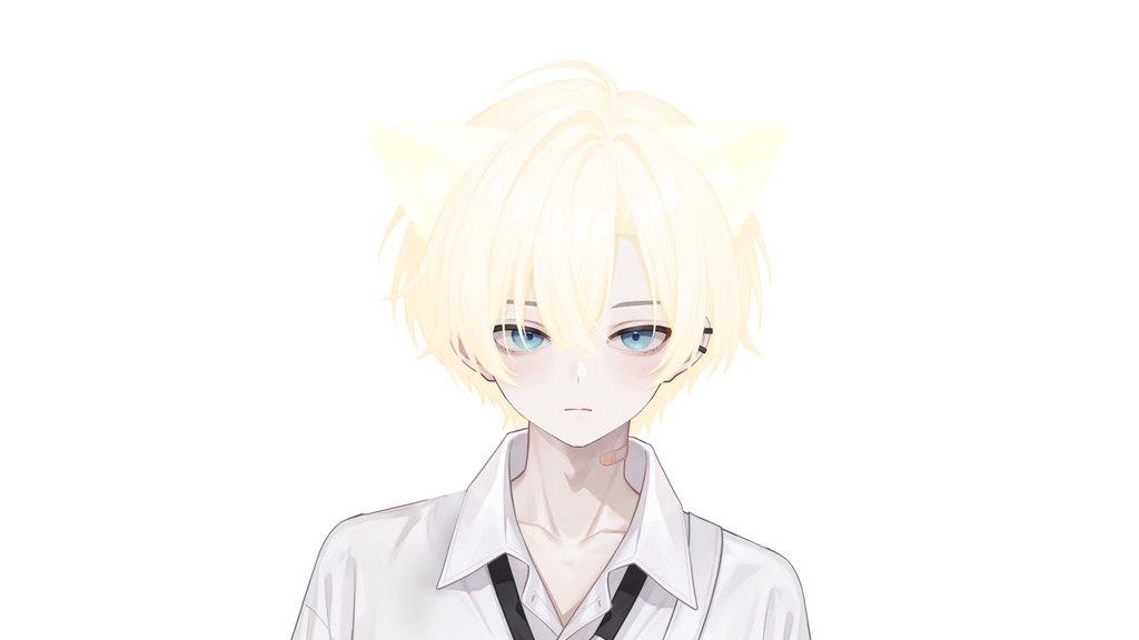 【Live2D汎用モデル】白髪地雷猫男・多表情対応・VTube Studio対応 | White-haired地雷Cat Boy VTuber Model