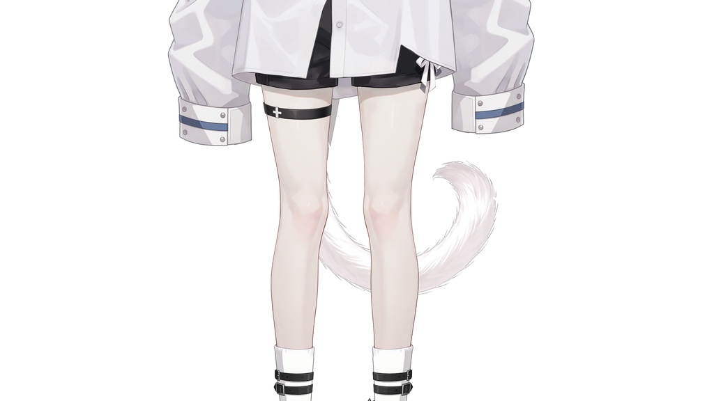 【Live2D汎用モデル】白髪地雷猫男・多表情対応・VTube Studio対応 | White-haired地雷Cat Boy VTuber Model