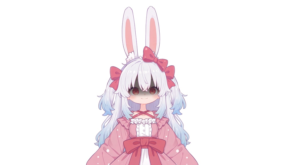【Live2D汎用モデル】白髪うさぎ少女・多表情対応・VTube Studio対応 | Light-colored Rabbit VTuber Model