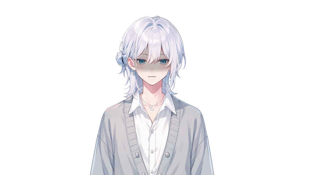 【Live2D汎用モデル】白髪少年・多表情対応・VTube Studio対応 | White-Haired Shonen Live2D Model