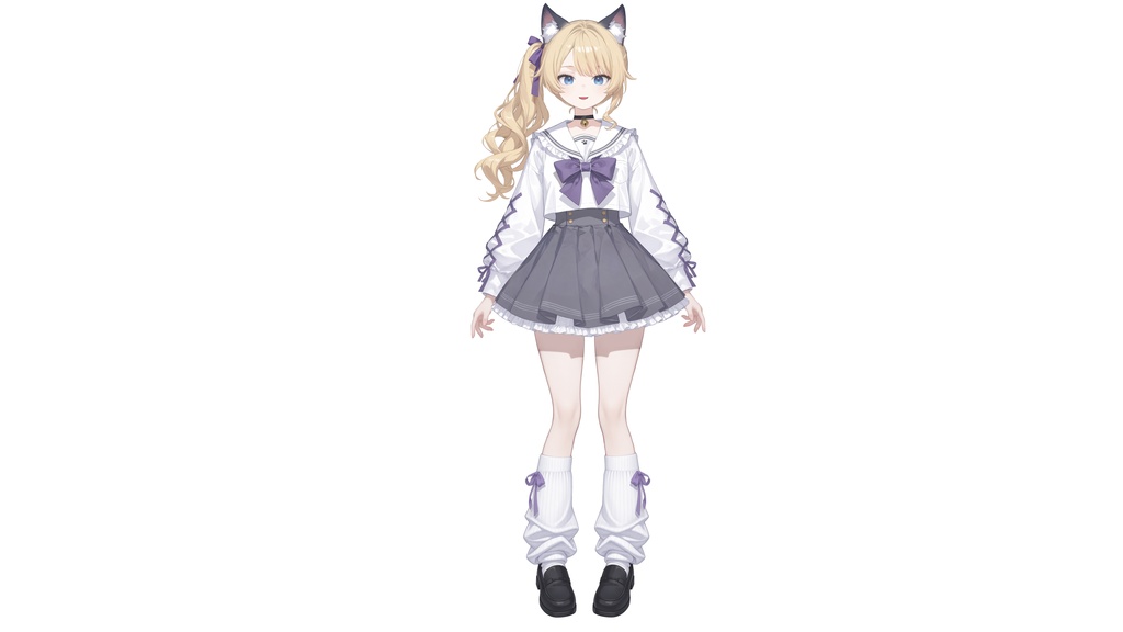 【Live2D汎用モデル】金髪双つまみ猫少女・多表情対応・VTube Studio対応 | Blonde Twin-Tail Cat Girl Live2D Model