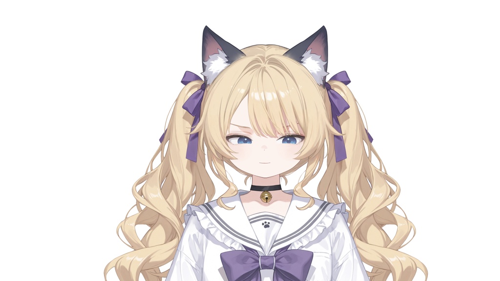 【Live2D汎用モデル】金髪双つまみ猫少女・多表情対応・VTube Studio対応 | Blonde Twin-Tail Cat Girl Live2D Model