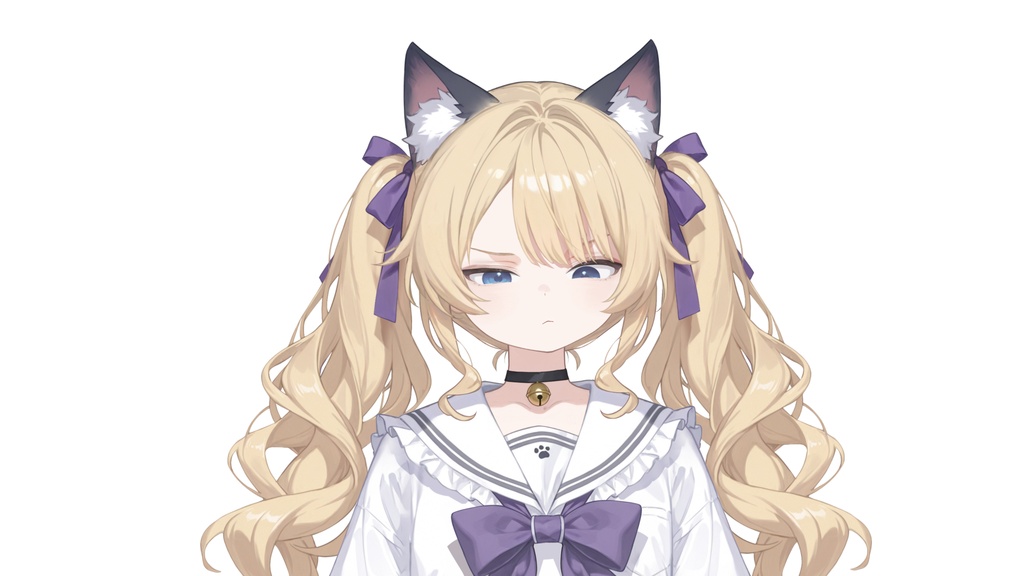 【Live2D汎用モデル】金髪双つまみ猫少女・多表情対応・VTube Studio対応 | Blonde Twin-Tail Cat Girl Live2D Model