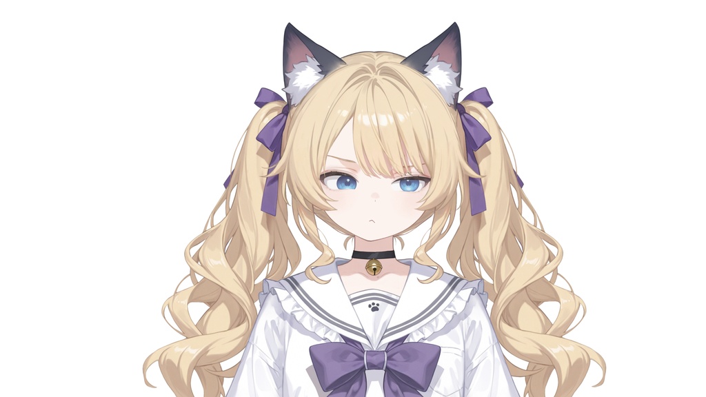 【Live2D汎用モデル】金髪双つまみ猫少女・多表情対応・VTube Studio対応 | Blonde Twin-Tail Cat Girl Live2D Model