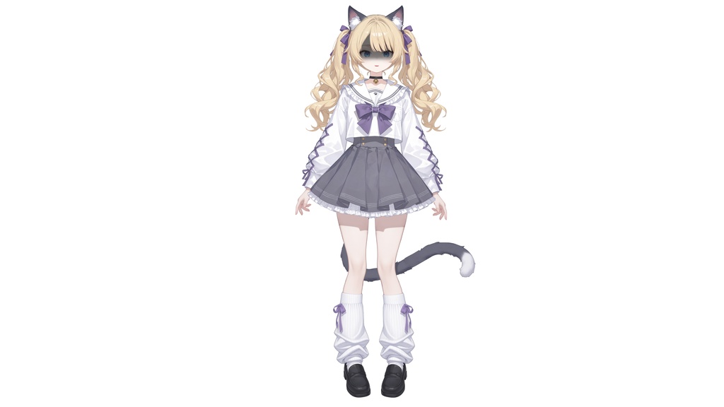 【Live2D汎用モデル】金髪双つまみ猫少女・多表情対応・VTube Studio対応 | Blonde Twin-Tail Cat Girl Live2D Model