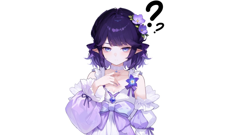 【Live2D汎用モデル】紫のドレスの少女・多表情対応・VTube Studio対応 | Purple Dress Girl Live2D Model
