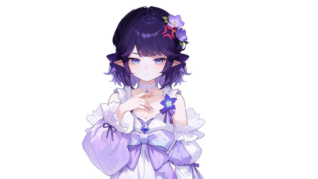 【Live2D汎用モデル】紫のドレスの少女・多表情対応・VTube Studio対応 | Purple Dress Girl Live2D Model