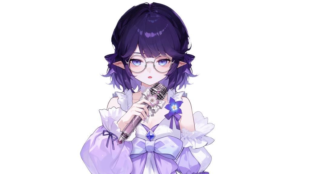 【Live2D汎用モデル】紫のドレスの少女・多表情対応・VTube Studio対応 | Purple Dress Girl Live2D Model