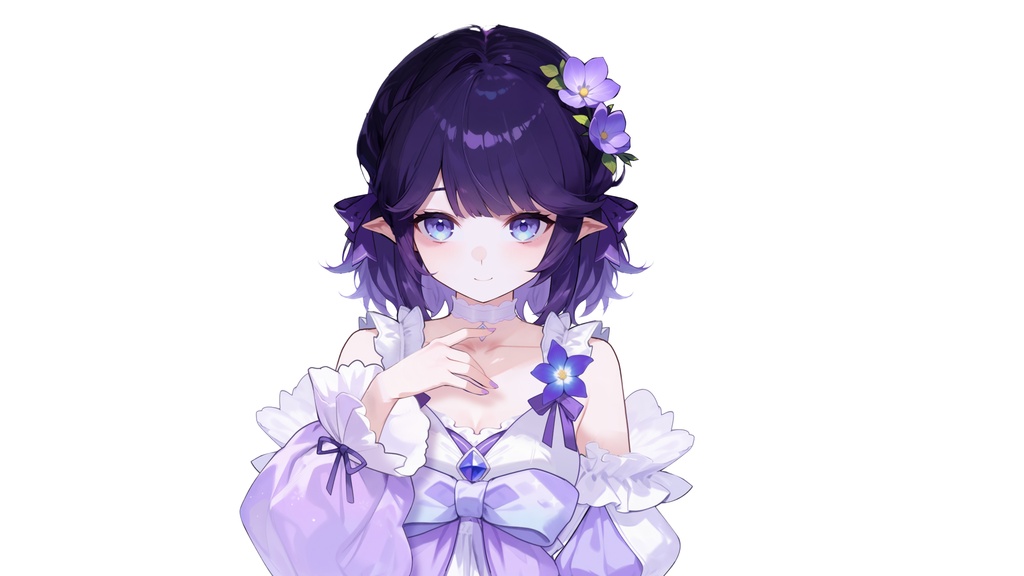 【Live2D汎用モデル】紫のドレスの少女・多表情対応・VTube Studio対応 | Purple Dress Girl Live2D Model