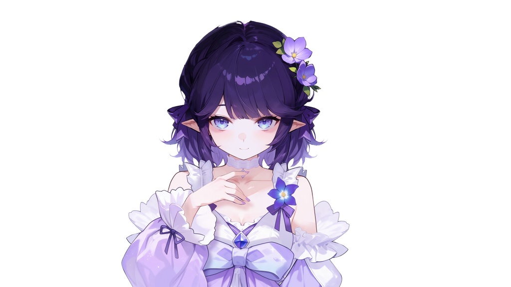 【Live2D汎用モデル】紫のドレスの少女・多表情対応・VTube Studio対応 | Purple Dress Girl Live2D Model