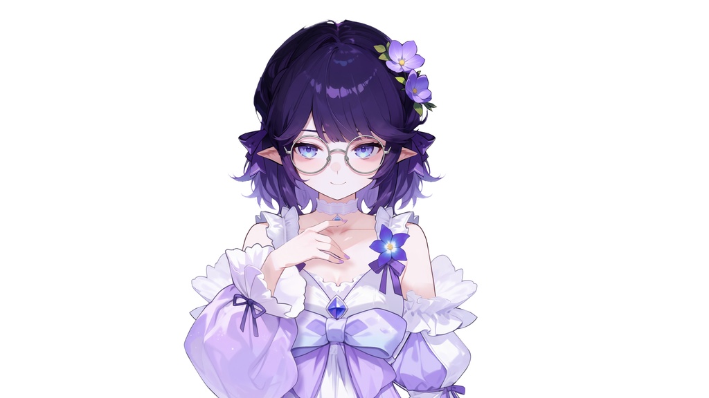 【Live2D汎用モデル】紫のドレスの少女・多表情対応・VTube Studio対応 | Purple Dress Girl Live2D Model