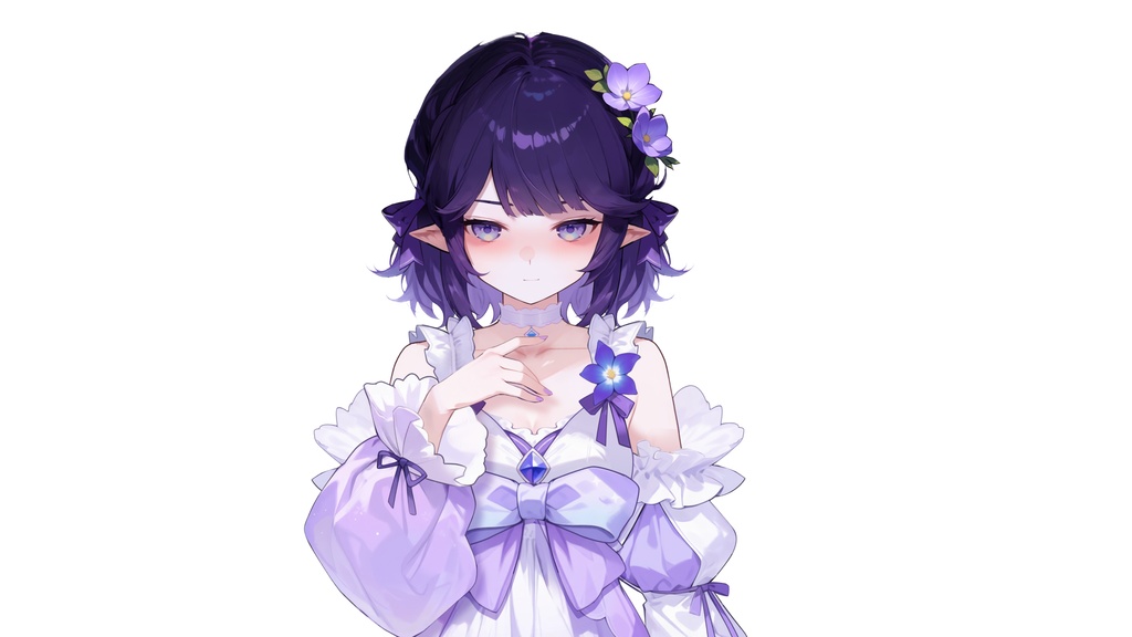 【Live2D汎用モデル】紫のドレスの少女・多表情対応・VTube Studio対応 | Purple Dress Girl Live2D Model
