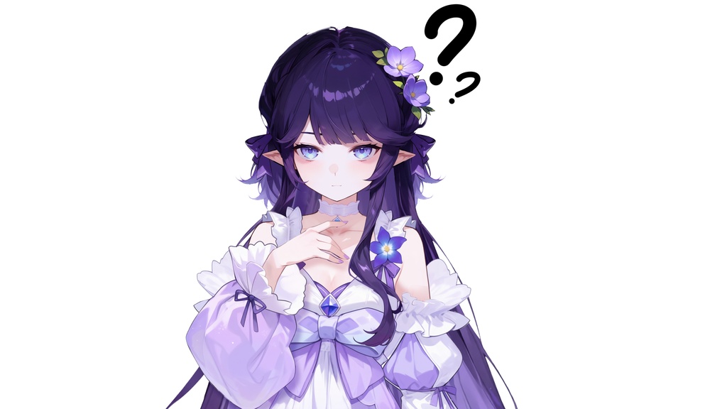 【Live2D汎用モデル】紫のドレスの少女・多表情対応・VTube Studio対応 | Purple Dress Girl Live2D Model